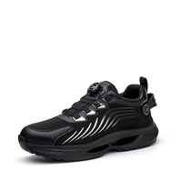Chaussures de Sécurité Nouveau Style Homme à Laçage Rapide, Embout en Acier, Respirantes d'Été, Anti-Perforation, Anti-Choc et Antidérapantes pour Usine