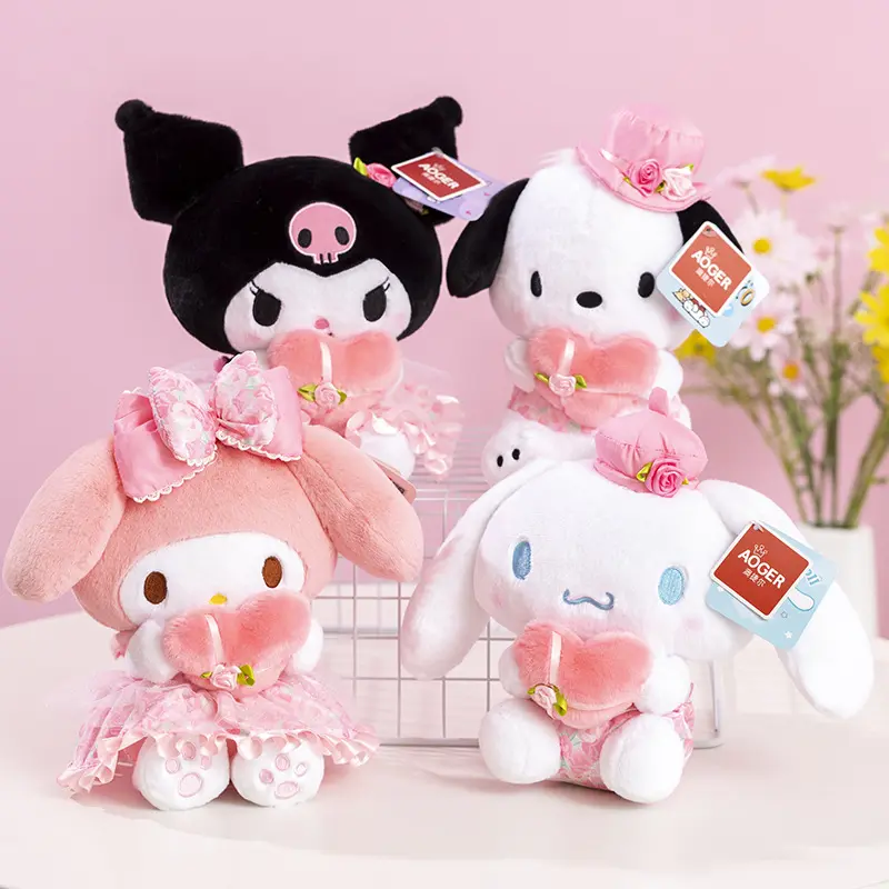Wholesale Kawaii Love Valentine's Day Kulomis Cartoon Decorative Plush Doll For Kids Anime Stuffed Melodis Plush Doll Toys Gift