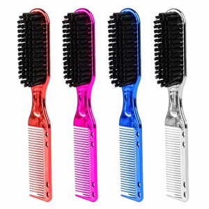 Oferta Caliente al por Mayor: Nuevo Peine Electrochapado de Doble Uso para Hombre, Herramientas Profesionales para Peinar la Barba y Cepillo de Limpieza - Product Image 2