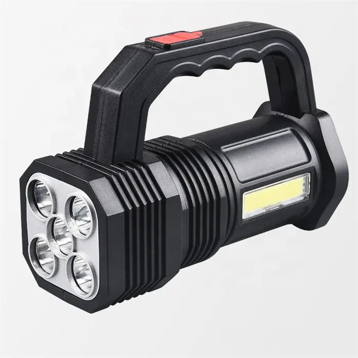 Multi-function 4/5 Lamps LED Strong Light Flashlight COB USB Rechargeable Flashlights Outdoor Portable Torch Flash Lights