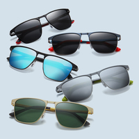 Lunettes de soleil polarisées carrées en aluminium et magnésium pour homme, lunettes de soleil de conduite UV400 pour hommes, verres TAC, Gafas De Sol Polarizadas