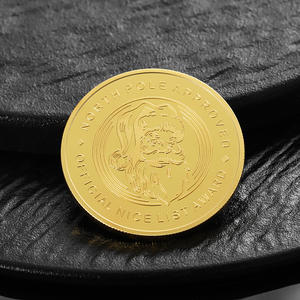 Pièce commémorative personnalisée en alliage de zinc plaqué or avec logo de Père <span class=keywords><strong>Noël</strong></span>, cadeau de <span class=keywords><strong>Noël</strong></span>, boîte cadeau - Product Image 5