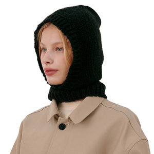 ชุดผ้าพันคอหมวกบีนนี่สำหรับผู้ชายและผู้หญิงสำหรับฤดูหนาวหมวกถักอบอุ่นหมวกลายหัวกะโหลกหมวกหมวกกีฬาหมวกบอนนี่ - Product Image 2