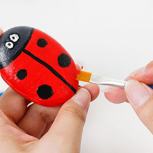 Kit lukisan cat gambar Diy, peralatan melukis batu untuk anak-anak 5 warna - Product Image 5