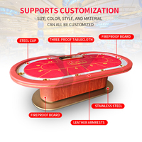 Table de poker Texas moderne de luxe Yu Sheng YS-Texas06, prix d'usine, en bois massif, pour casino, divertissement et jeux d'argent, personnalisable