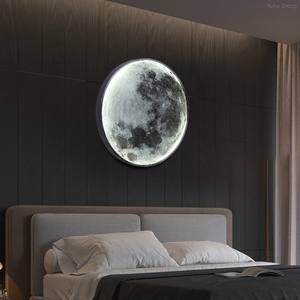 Lampe murale lune en fer LED de style nordique moderne, lampe décorative de luxe pour salon - Product Image 4