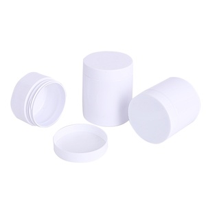 Pot en plastique pour crème cosmétique ou gommage corporel avec couvercle blanc, disponible en 4oz, 8oz, 50ml, 80ml, 100ml, 120ml, 150ml, 200ml, 250ml, 500ml - Product Image 3
