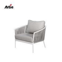 Artie meubles de salon d'extérieur de luxe canapé en poly rotin fauteuil d'extérieur en osier mobilier d'extérieur canapé de jardin en aluminium