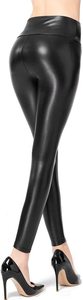 <span class=keywords><strong>Leggings</strong></span> da donna a vita alta in ecopelle con controllo pancia elasticizzato sottile fodera in pile traspirante e formale per l'estate - Product Image 3