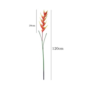 Décoration d'intérieur haut de gamme : Plante artificielle suspendue, longue tige en plastique souple, 9 fleurs de <span class=keywords><strong>paradis</strong></span> (Plumeria) et Phénix de feu - Product Image 5