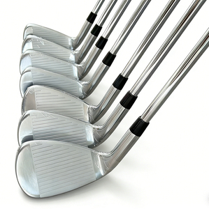 Fers de <span class=keywords><strong>golf</strong></span> personnalisé<span class=keywords><strong>s</strong></span> GAMEN <span class=keywords><strong>GOLF</strong></span> <span class=keywords><strong>G</strong></span>-790 en acier inoxydable forgé, ensemble de 7 pièces (4-9 PW), argent/noir, droitiers, face usinée CNC, clubs souples - Product Image 6