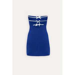 Robe Courte Florale Modeste Saks, Modèle Bustier, Taille Empire, Manches Lanterne, Idéale pour le Bureau et les Occasions Quotidiennes, Taille Unique/XS, Prix Compétitif - Product Image 1