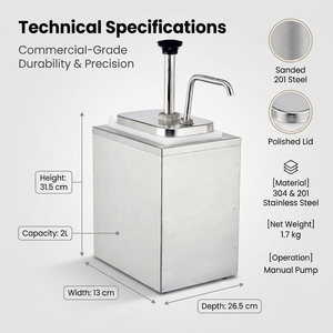 Heavy Duty Sauce Pump Station Stainless Steel <b>Syrup</b> <b>Dispenser</b> for <b>Coffee</b> Bar and Fast Food Restaurant Buffet Equipment - Product Image 4