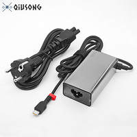 Chargeur USB C 65W pour ordinateur portable Lenovo Thinkpad T14 T14S X1 Yoga Chromebook Type C, charge rapide, fin, léger et portable, cordon d'alimentation