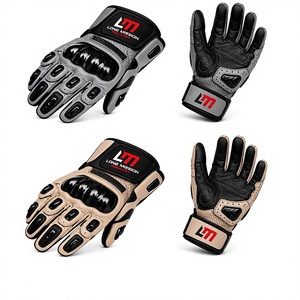 Sporty Leather <b>Touch</b> <b>Screen</b> Motorbike <b>Gloves</b> Wrist Length Breathable Fur Lined Eco-Friendly Outdoor Use Four Seasons Riding Gear - Product Image 2