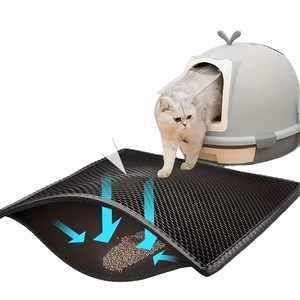 Tapis de <span class=keywords><strong>litière</strong></span> pour chat <span class=keywords><strong>double</strong></span> couche en gros, anti-éclaboussures, en EVA, résistant à l'usure et aux rayures, facile à nettoyer pour <span class=keywords><strong>litière</strong></span> de chat - Product Image 1