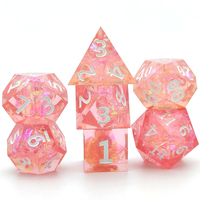 Jeu de dés en résine, vente entière, dés à bord tranchant pour le jeu de rôle