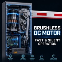 Barrière de stationnement automobile personnalisée avec bras de 6 m, capteur radar anti-effraction, système de contrôle de trafic pour péage autoroutier