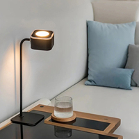 Lámpara de Pared LED Magnética Moderna 360 °   Lámpara de Lectura Giratoria, Recargable por USB, Táctil y Regulable, para Decoración del Hogar y Dormitorio