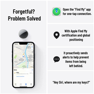 ROCXF E91 Localisateur intelligent certifié <span class=keywords><strong>Apple</strong></span> Find My, traceur anti-perte pour animaux de compagnie, clés, téléphone - Product Image 3