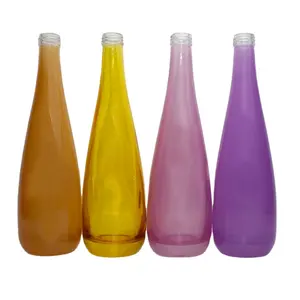 Bottiglie di acqua di vetro riutilizzabili 500ml 750ml per acqua minerale di primavera succo di Soda liquore