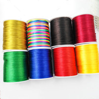 Épais 1.5mm 100 mètres ligne de cordon en Polyester solide cordons en Nylon Bracelets chaîne noeud chinois cordon soie pour la fabrication de bijoux