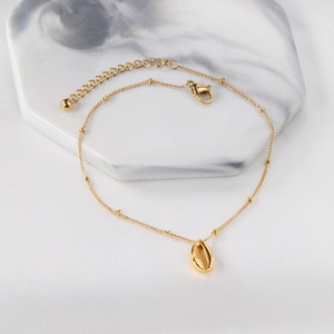 สร้อยข้อเท้ารูปหัวใจชุบทอง 18k สุดฮิต สร้อยข้อเท้าสแตนเลส เครื่องประดับข้อเท้าแบบกำหนดเองได้ - Product Image 3