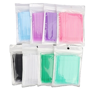 100 brosses micro-coton pour cils, applicateurs jetables pour le nettoyage et l'élimination des extensions de cils - Product Image 2