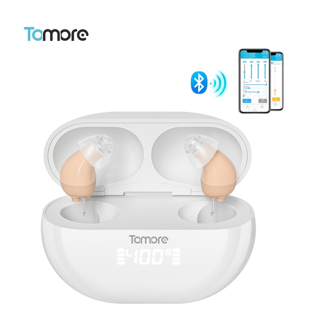Rechargeable Bluetooth CIC Hearing Aid | Hearing Aids Rechargeable Rugged for Seniors and Elderly Buyers