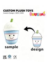 Peluche Tasse à Bubble Tea Douce et Mignonne, Poupée en Peluche Personnalisée pour Cadeau Souvenir, Peluche Tasse à Bubble Tea