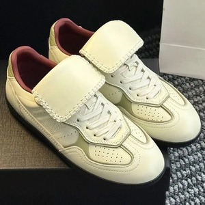 Chaussures décontractées de luxe pour femmes, avec lanières en daim, antidérapantes, respirantes, style rétro, color block, chaussures de créateur - Product Image 5