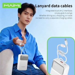 <span class=keywords><strong>Batería</strong></span> <span class=keywords><strong>Externa</strong></span> de Carga Rápida de 22.5W y <span class=keywords><strong>20000mah</strong></span> con PD USB C y 2 Cables Integrados, Compatible con Protocolo Completo, Venta al Por Mayor - Product Image 3