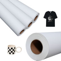 Rouleau de papier de sublimation entièrement adhésif, blanc couché, 90g 100gsm, taille personnalisée, pour l'impression de vêtements de hockey, de vêtements de sport et de serviettes