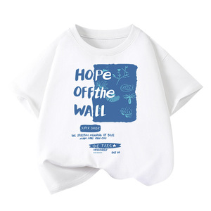 T-shirt en coton d'été à la mode pour garçons Nouveau haut décontracté à manches courtes avec impression numérique Design élégant à demi-manches pour enfants - Product Image 6