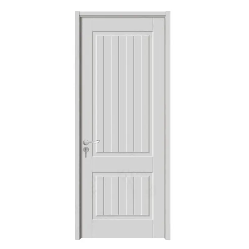 Apprêt blanc Placage de bois PVC Mélamine WPC Portes intérieures
