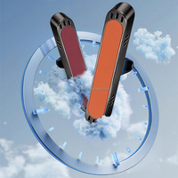 Diffuseur de parfum automobile personnalisable en alliage gris argenté, diffuseur de parfum solide de qualité supérieure rechargeable pour voiture, clip métallique