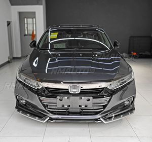 Kit carrosserie sport noir brillant-argenté pour Honda Accord 10.5ème génération 2022 : Lame de pare-chocs avant et jupes latérales – Accessoires automobiles - Product Image 2