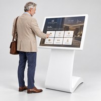Layar Sentuh Kapasitif Android 23,8 Inci Kios Interaktif Penunjuk Arah All in One PC Display