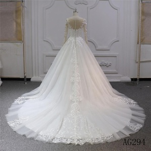 Vestido de novia moderno y elegante hasta el suelo vestido de novia de tren 2016 - Product Image 5