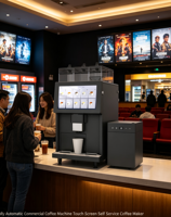 Machine à café commerciale entièrement automatique de comptoir 2026 en promotion, avec écran tactile et service en libre-service