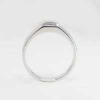 Prix bas de haute qualité S925 argent taille émeraude Moissanite diamant homme bague personnalisée