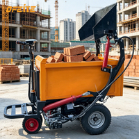 Tricycle à main pliable électrique OFEITE, capacité 1 tonne, avec benne basculante
