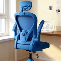 Chaise de bureau ergonomique en vente chaude, avec appui-tête en maille, pivotante et réglable, chaise d'ordinateur confortable pour étudiants, pour la maison, le dortoir et le bureau