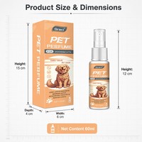 Parfum pour animaux Graci 60ml, parfum frais longue durée pour chien et chat, spray désodorisant antistatique, vente en gros, fabricant OEM ODM