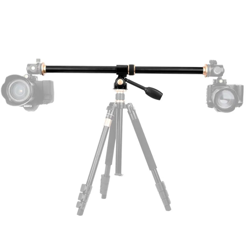 Qzsdแนวนอนบาร์61ซม.24"ขาตั้งกล้องCross Extension ArmแนวนอนRodกล้องMountหมุนได้หลายมุมCenterคอลัมน์