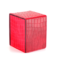 Boîte de rangement et de protection personnalisée en cuir PU pour jeux de cartes éducatifs, avec estampage, recyclable, vente en gros