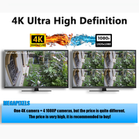Sistem CCTV POE Luar Ruangan 8 Kanal Ultra HD 8MP Kamera IP Bullet PTZ 4K Tahan Cuaca Penglihatan Malam Kit NVR Akses Jarak Jauh XMEye Pro