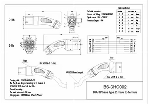Nuevo Cable de Carga para Vehículos Eléctricos Daoyu 16A Tipo 2, 3 Fases, IEC62196 2 TPU, 5M, CA Nivel 2, Ecológico, OEM - Product Image 4