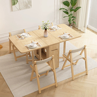 Kompakter Ausziehbarer Klapptisch für den Hausgebrauch Multifunktionaler Tragbarer MDF-Esstisch Modernes Minimalistisches Design für Hotels