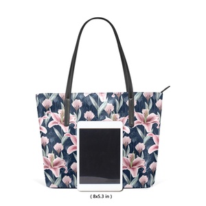 Sac à main en cuir PU personnalisé de luxe avec logo imprimé, grand sac à main pour femmes, sac fourre-tout pour femmes - Product Image 3